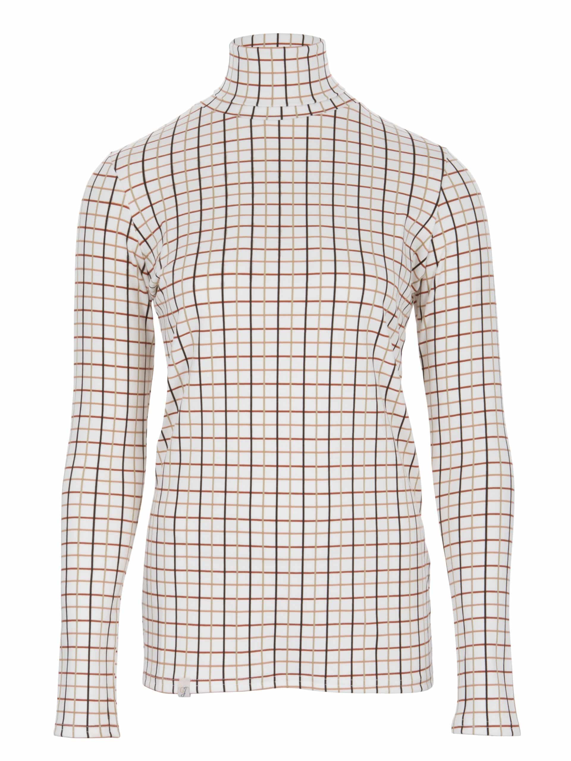 Cosy Roll Neck – Apricot Check