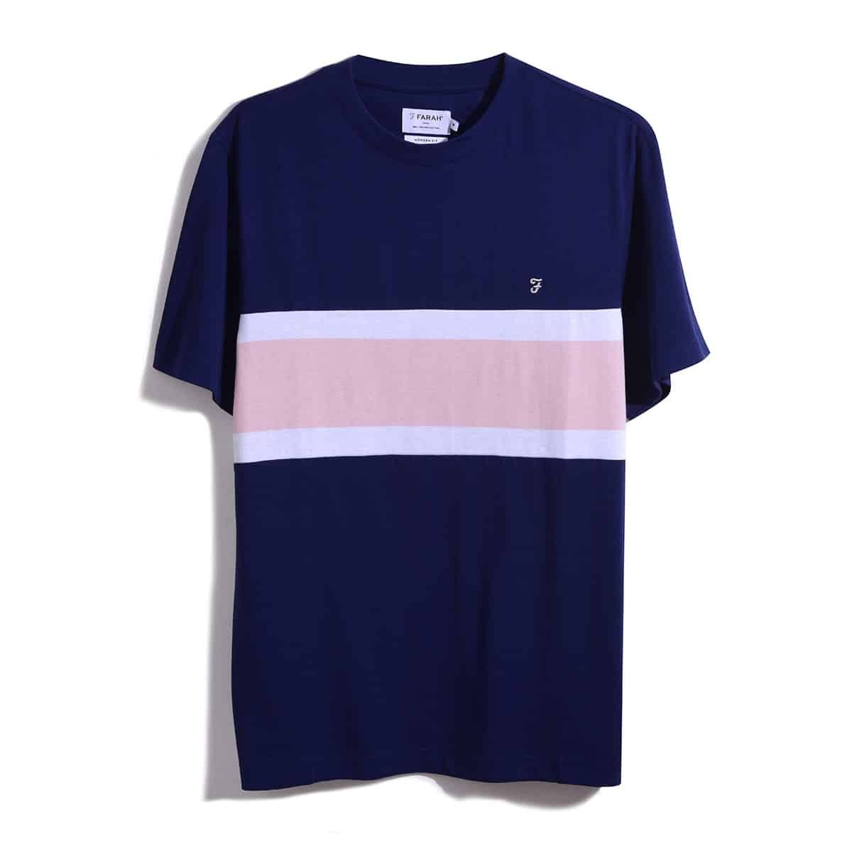 Ginsberg Stripe Tee – Midnight Blue