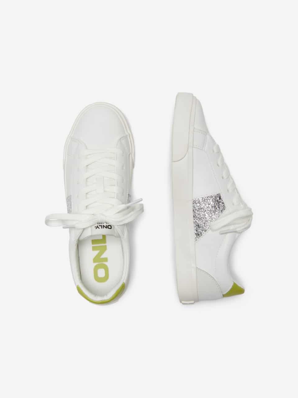 Sunny Trainer – White Glitter
