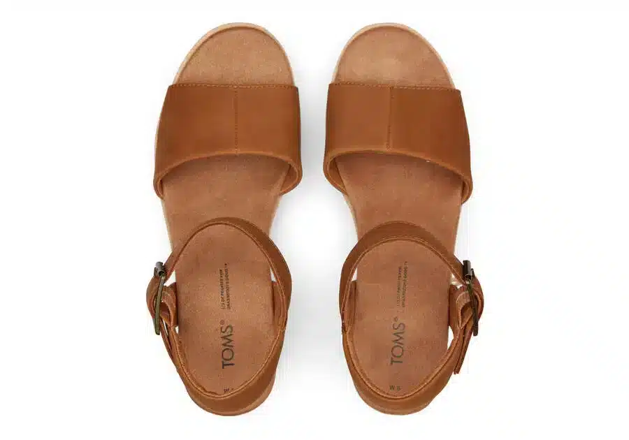 Tan toms wedges hotsell