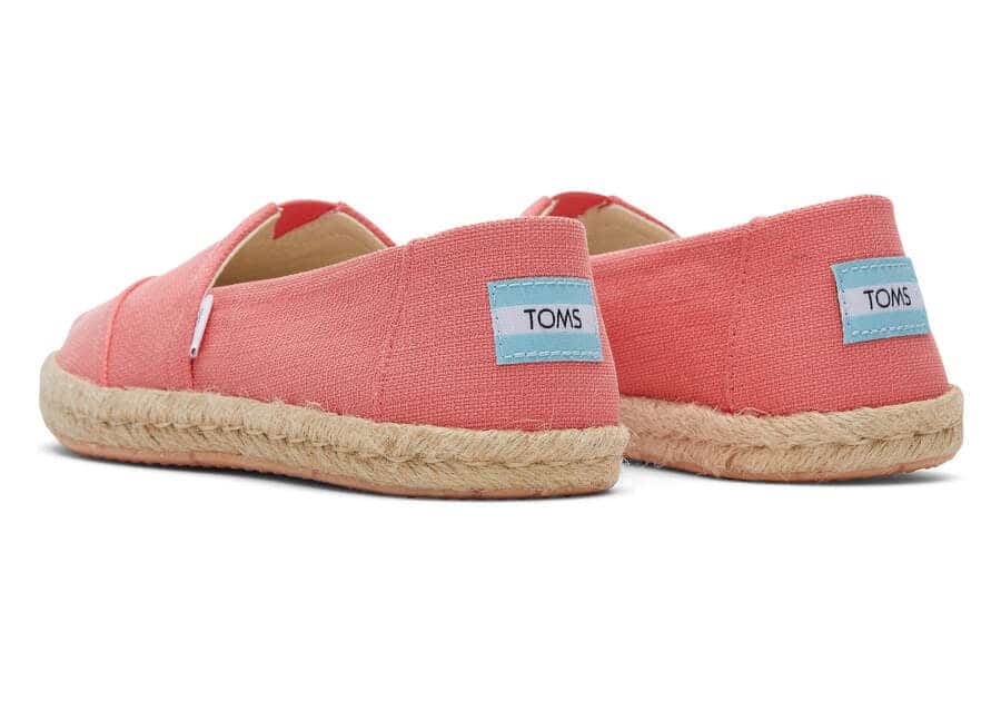 Alpargata Rope Espadrille – Peach Textured Woven