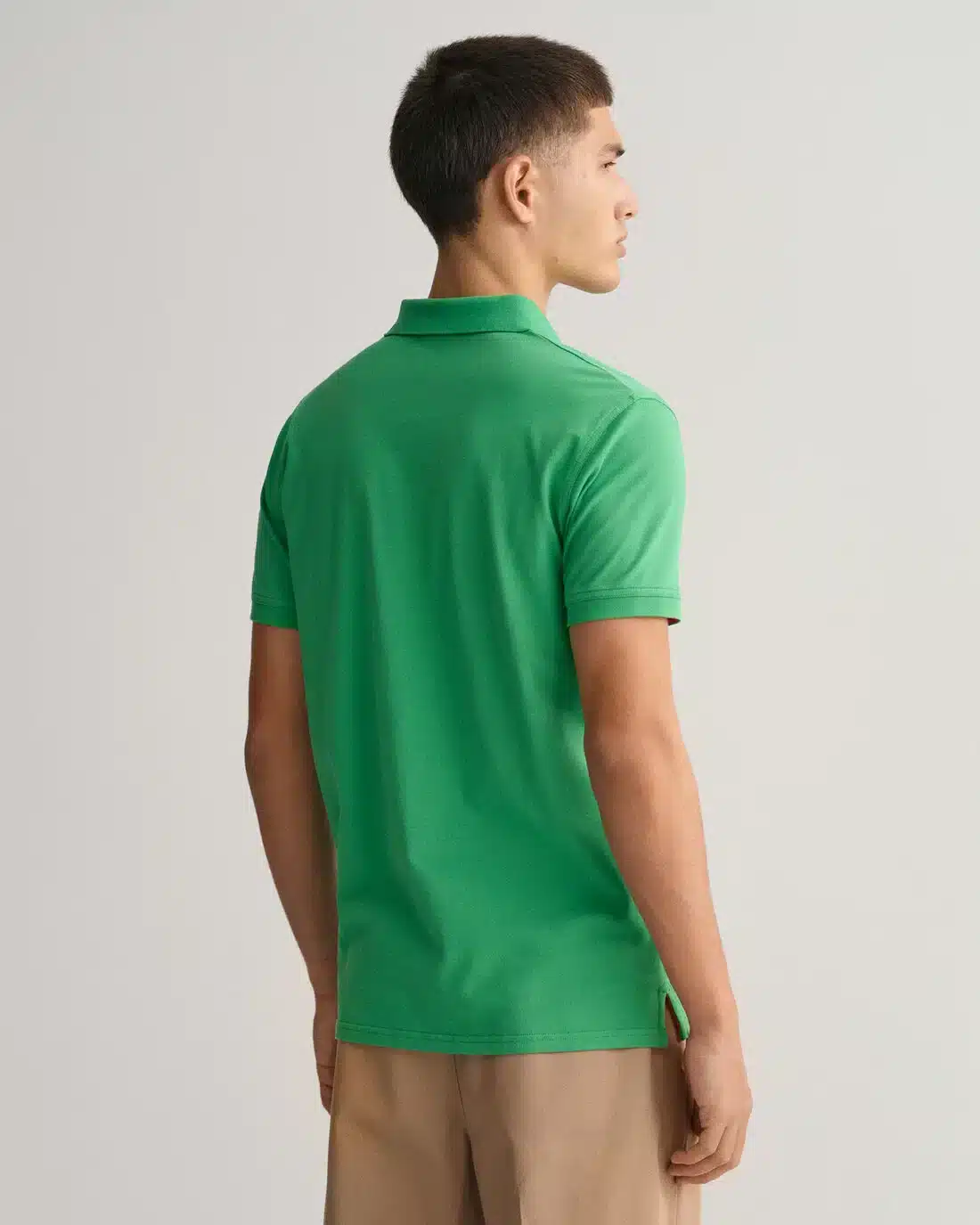 Collar Piqué Polo Shirt – Mid Green
