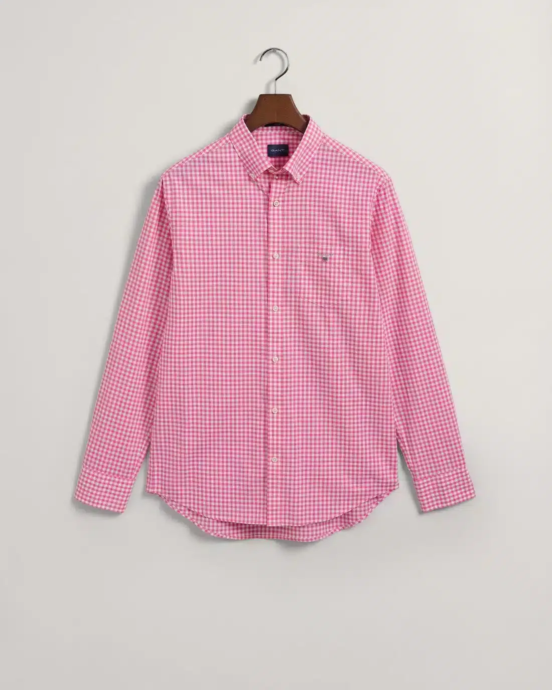 Regular Fit Gingham Broadcloth Shirt – Perky Pink