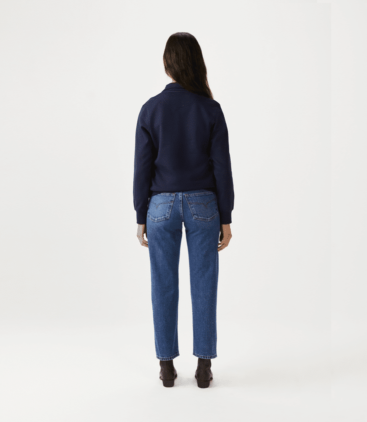 Trickett zip neck sweatshirt – Navy
