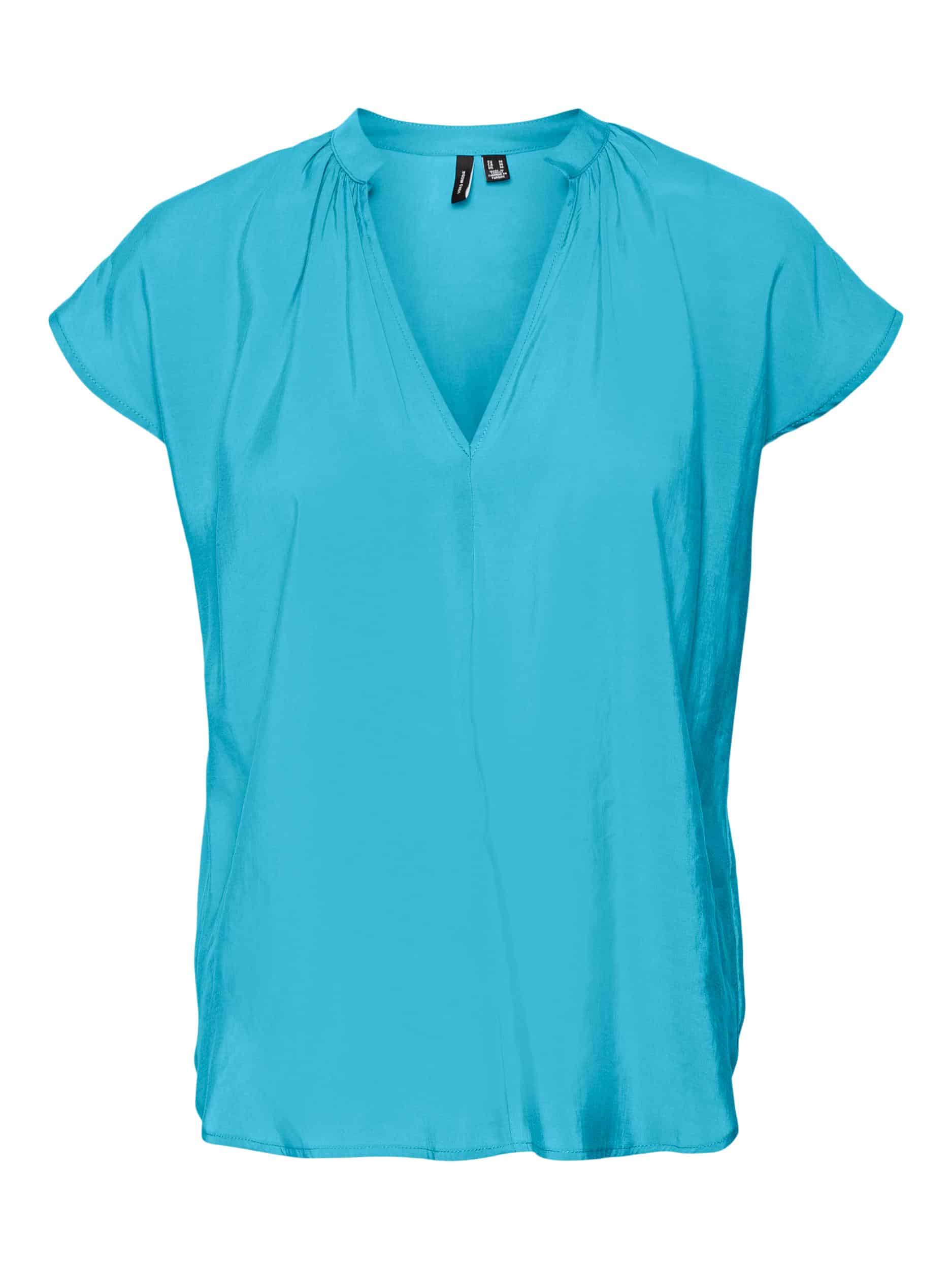 Queeny V Neck Top Bachelor Button