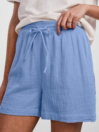 STINA HIGH WAISTED SHORTS- BLUE VISTA