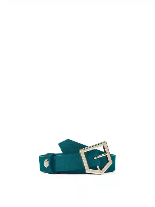 The Sennowe Women’s Belt – Ocean Blue Suede