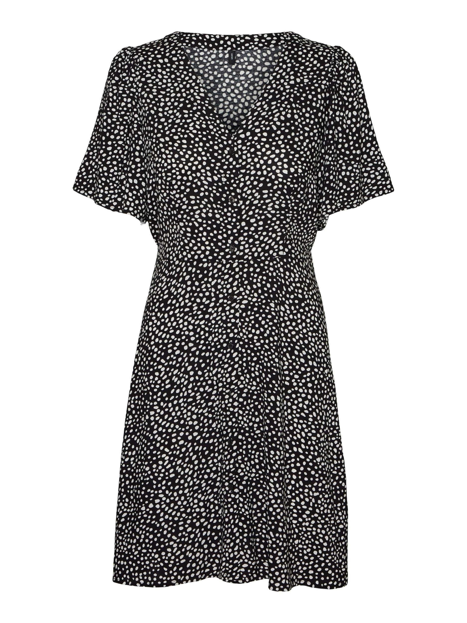 Alba Dress Black White Spot