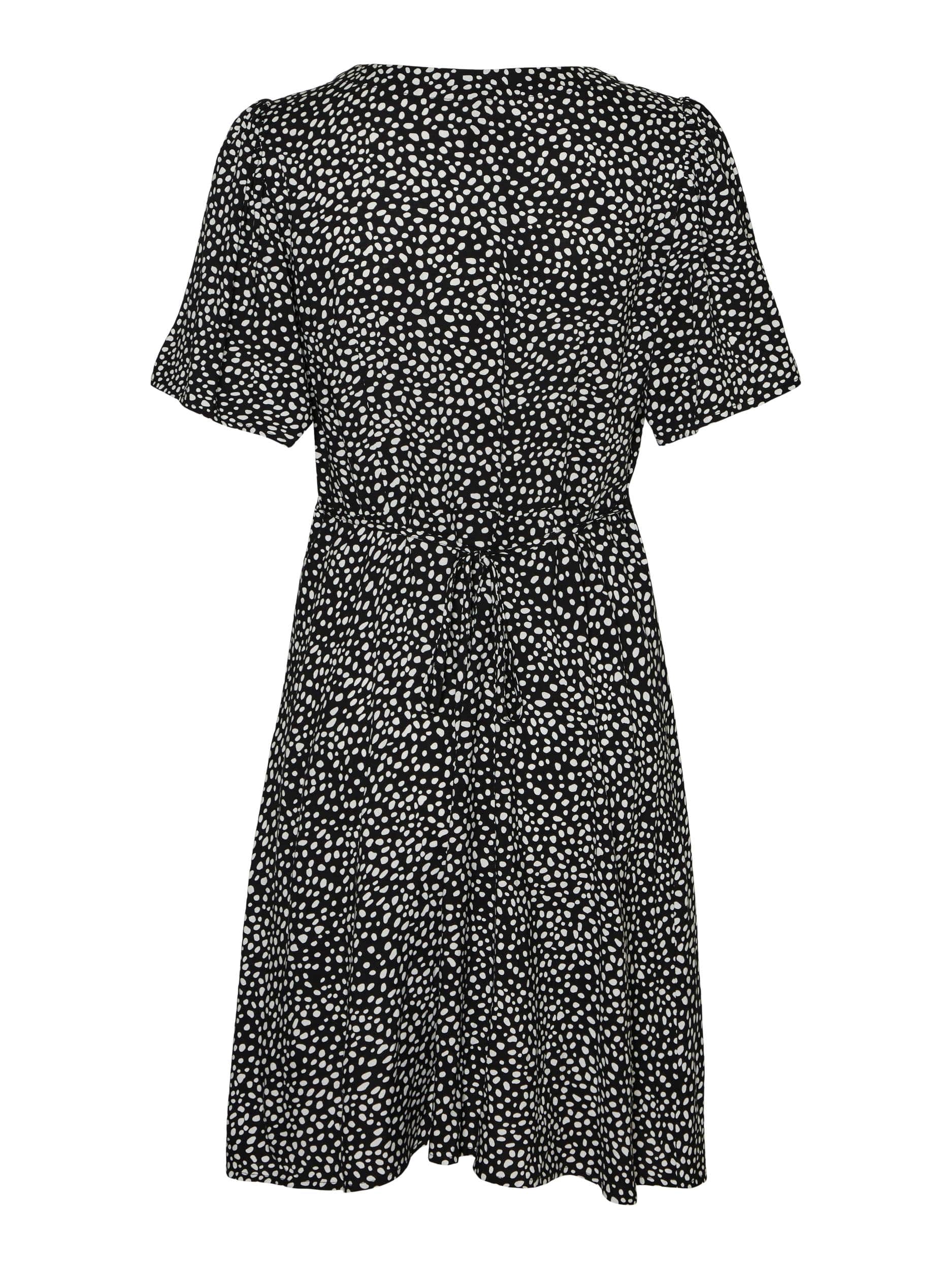 Alba Dress Black White Spot