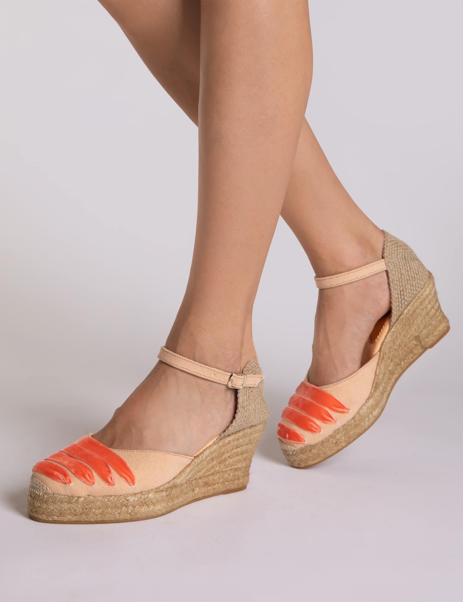 Mary Jane Dali Espadrille – Apricot