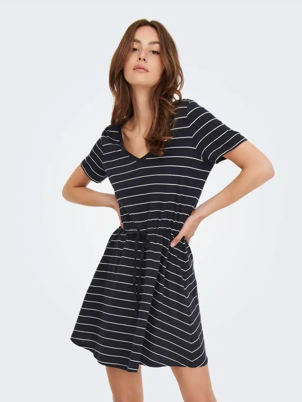 MAY DRESS- NAVY STRIPE