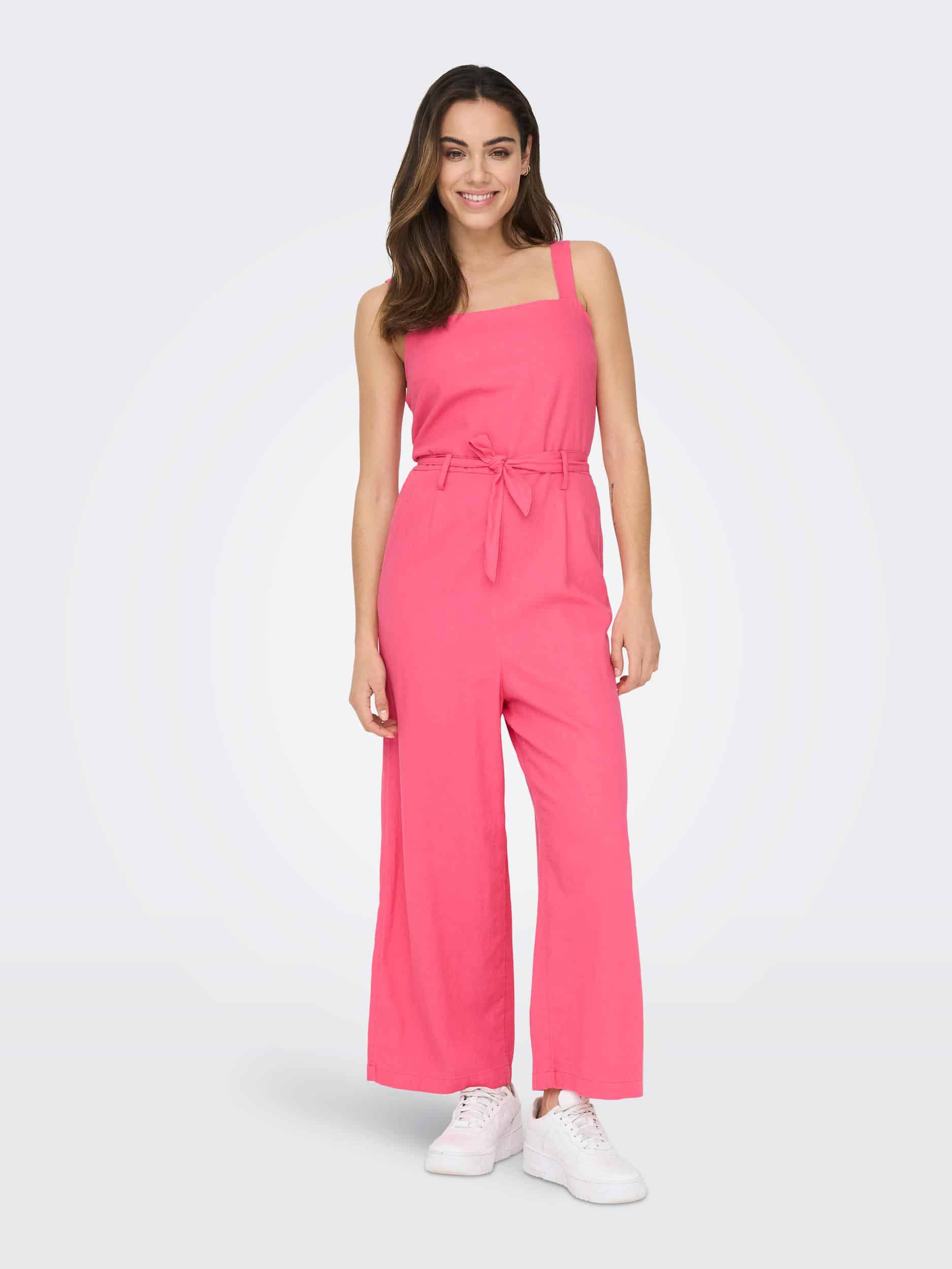 Canyon Linen Jumpsuit -Rose