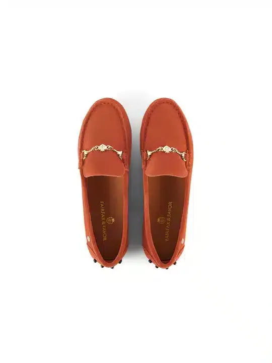 The Trinity Driving Shoe – Sunset Orange