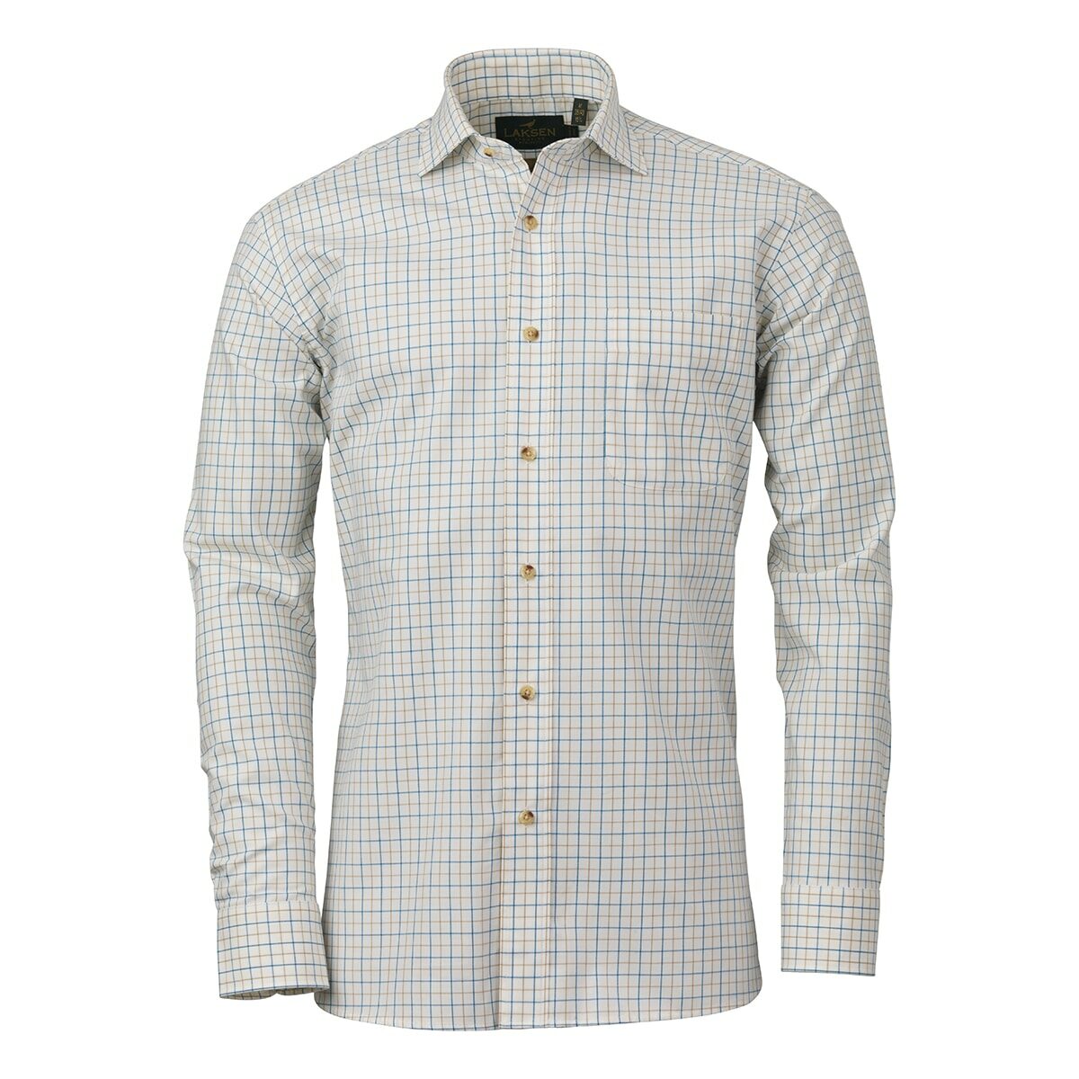 Martin Cotton Wool Shirt – Sand/Deep Ocean