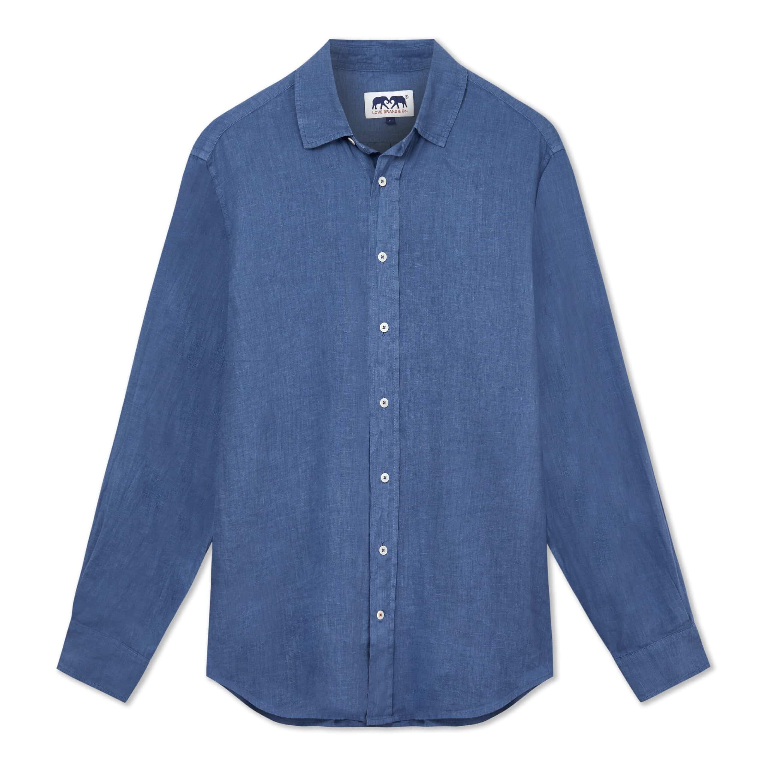 Abaco Linen Shirt – Deep Blue