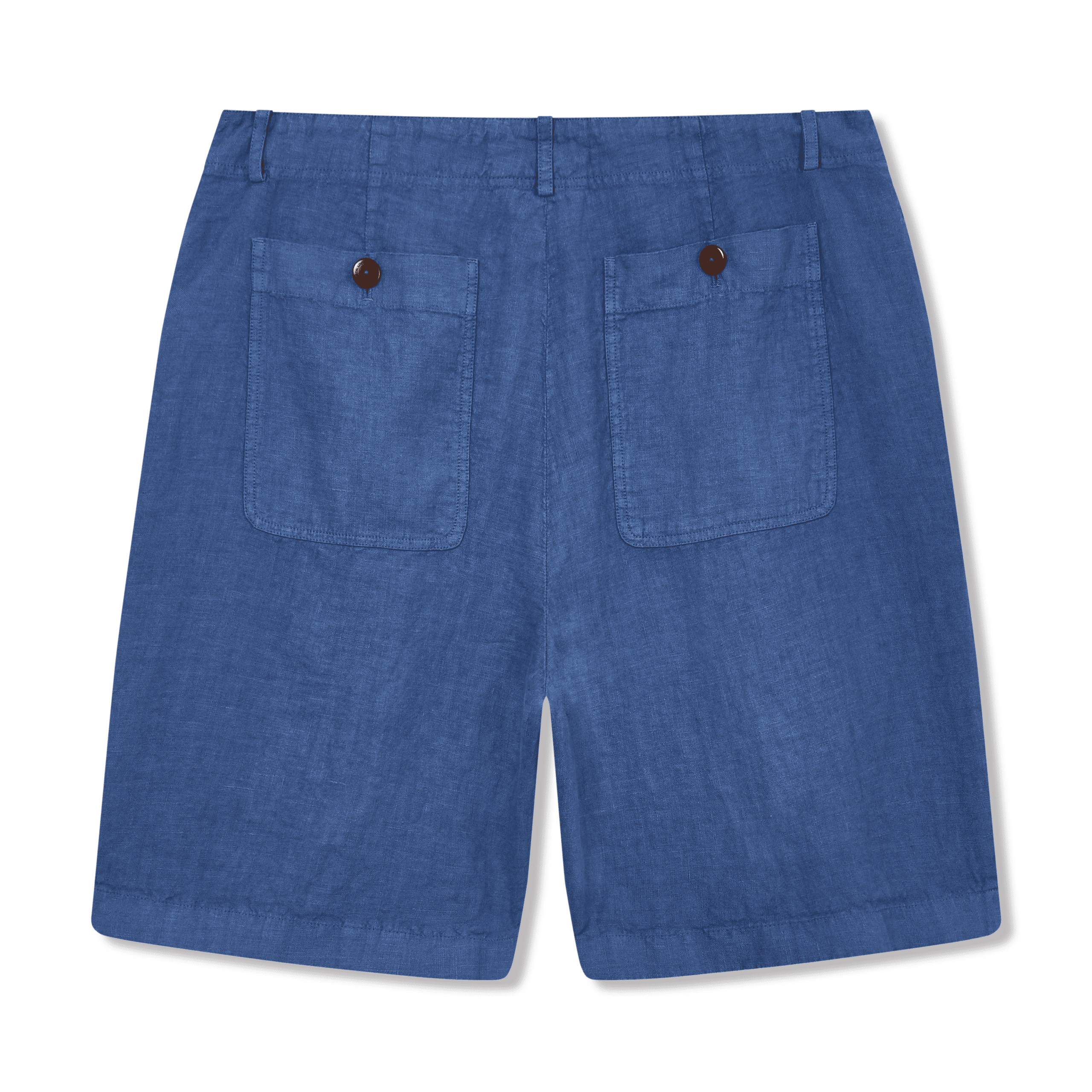 Burrow Linen Shorts – Deep Blue