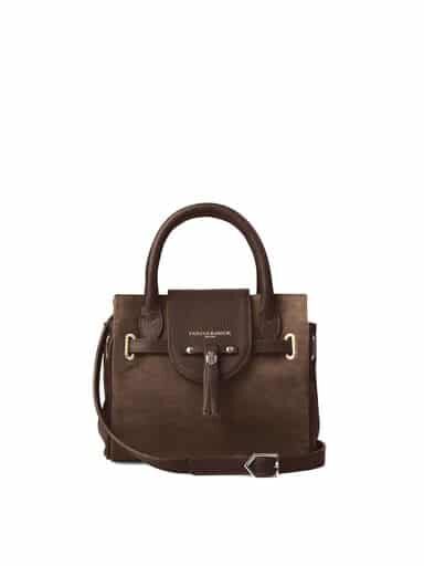 The Windsor Mini Handbag – Chocolate Suede