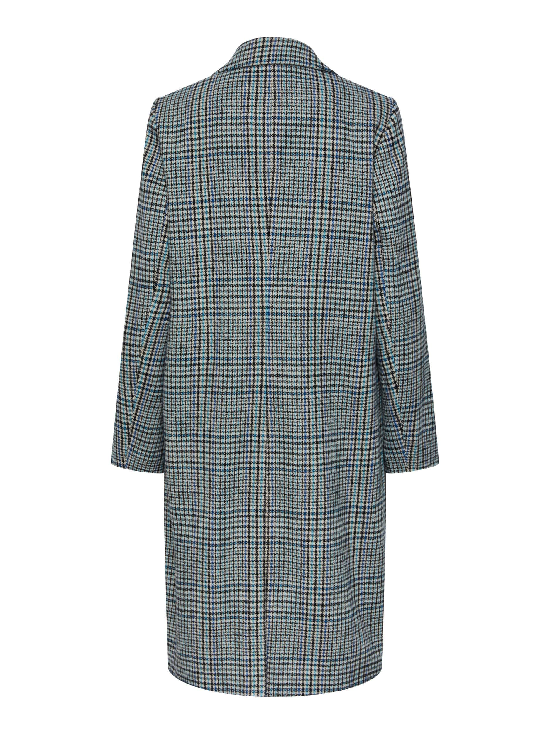 Nea Checked Coat -White Pepper