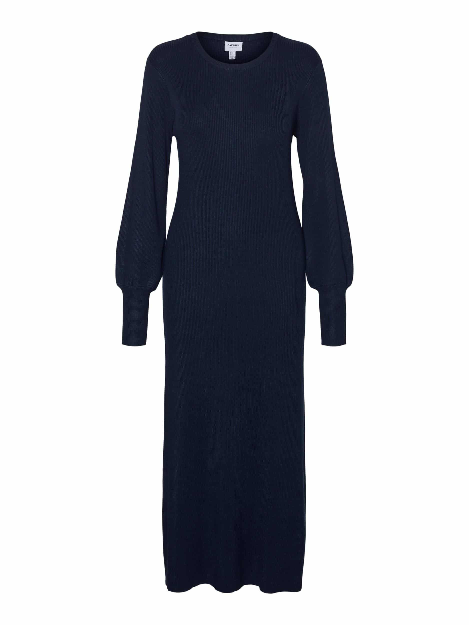 Long Knit Jumper Dress – Navy