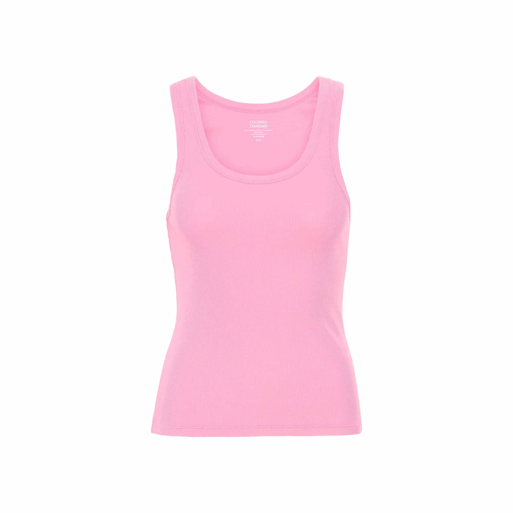 Ribbed Tank Top in Flamingo Pink