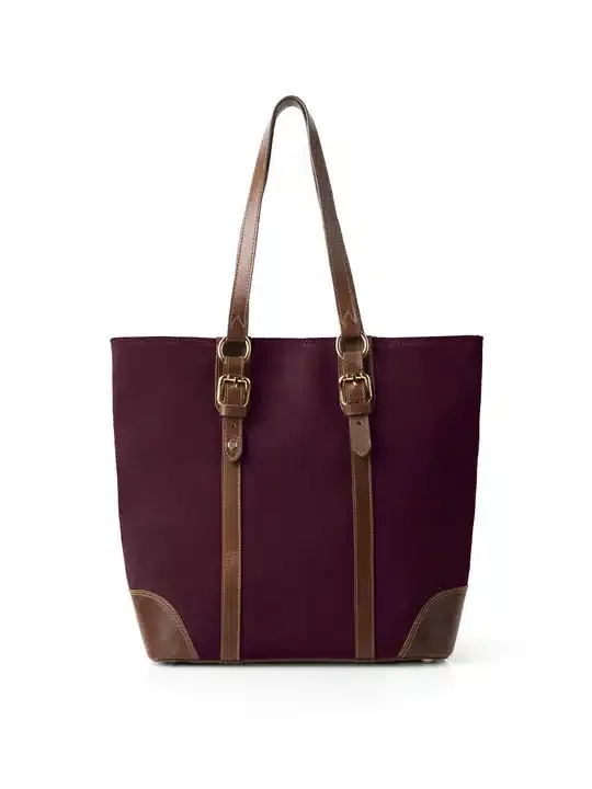 The Gatcombe Tote – Plum Suede