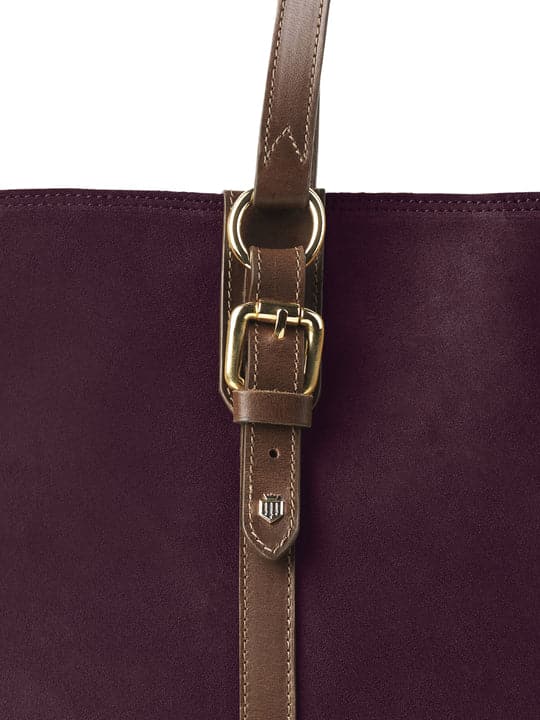 The Gatcombe Tote – Plum Suede