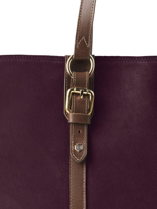 The Gatcombe Tote – Plum Suede