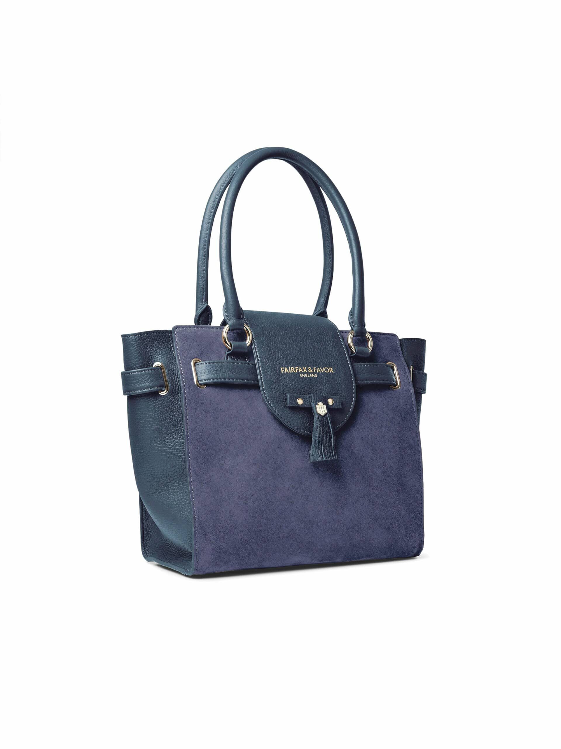 The Windsor Tote – Ink Suede