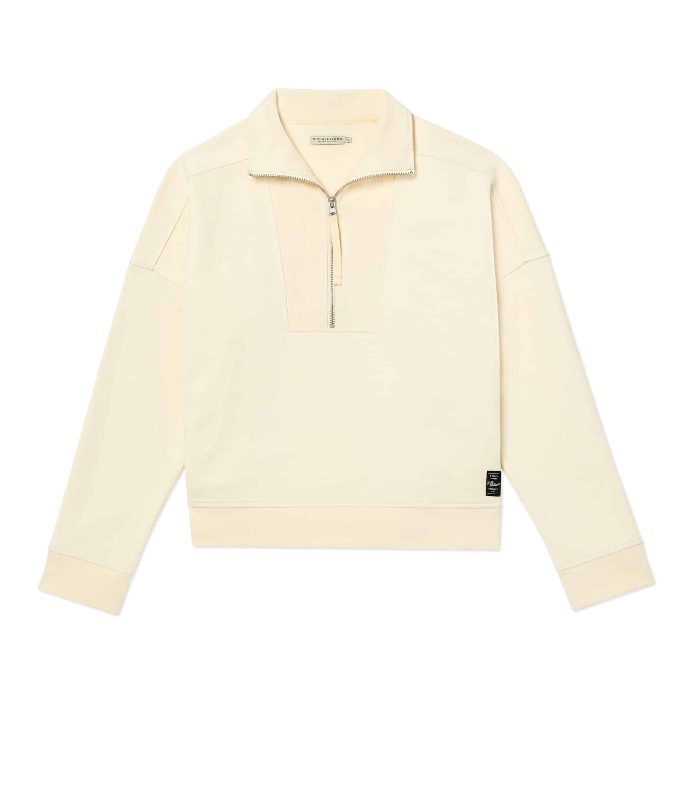 Tambaroora Quarter zip in cream