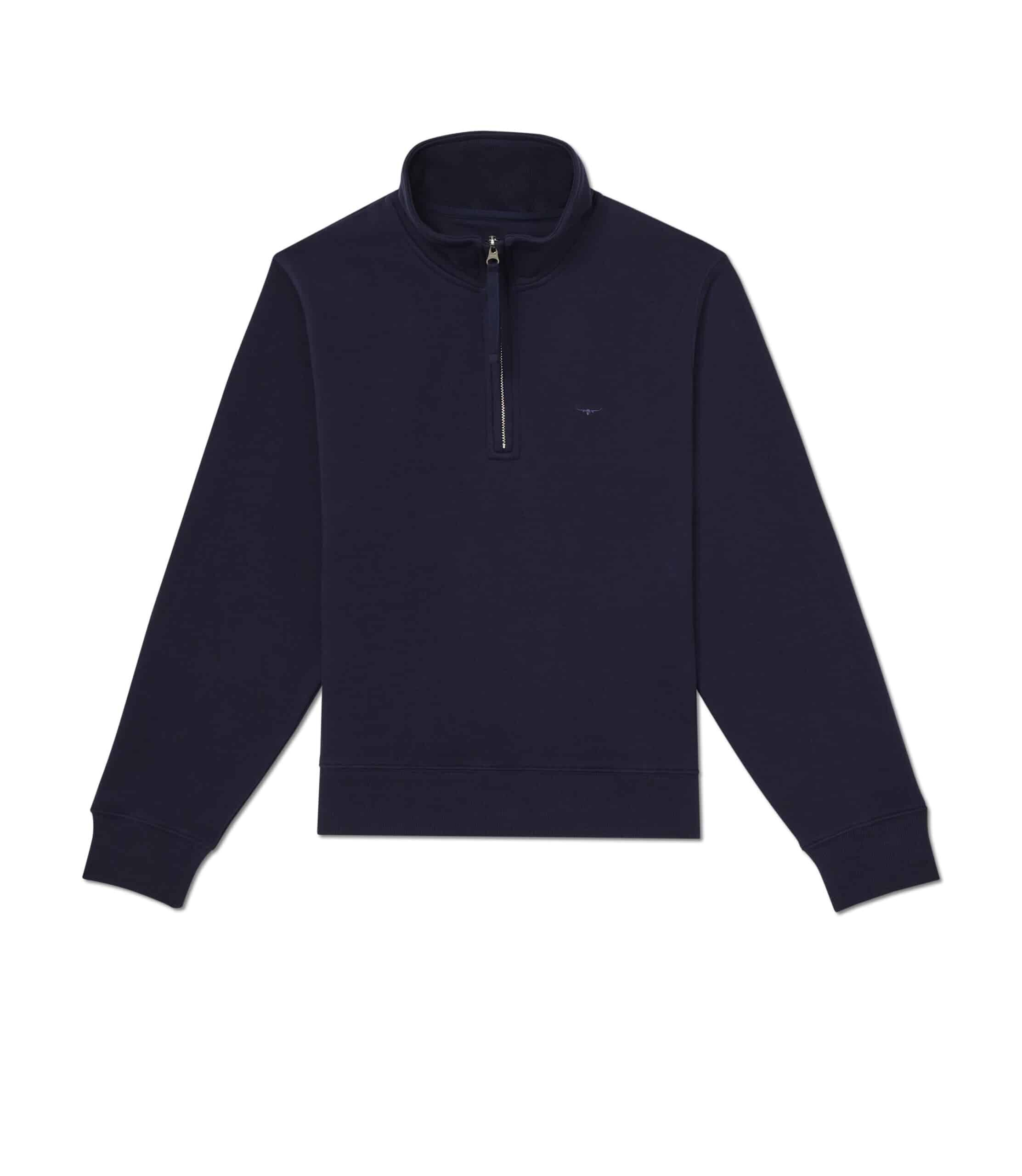 Trickett Quarter Zip Sweatshirt in Dark navy