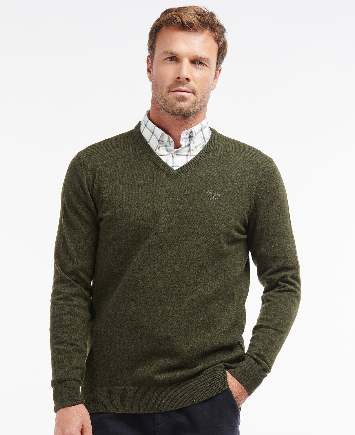 Essential Lambswool V Neck – Seaweed