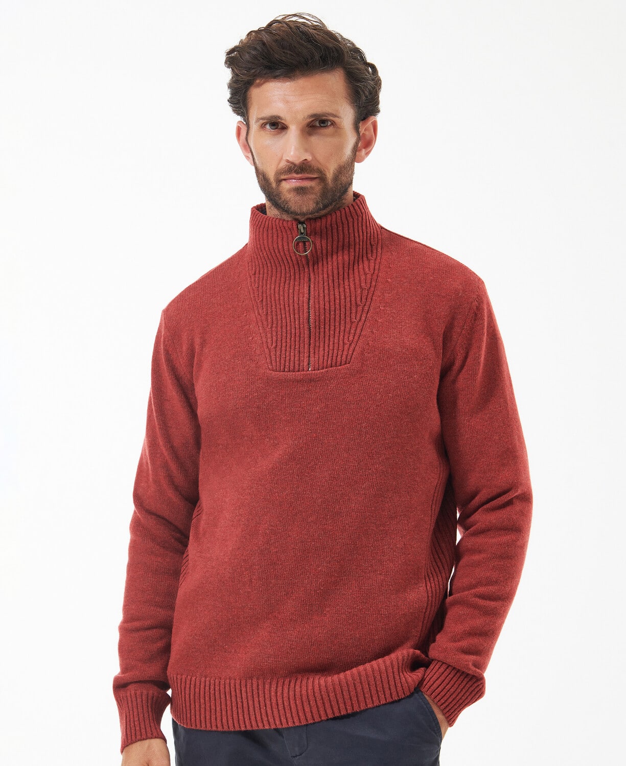 Nelson 1/2 Zip – Brick Red