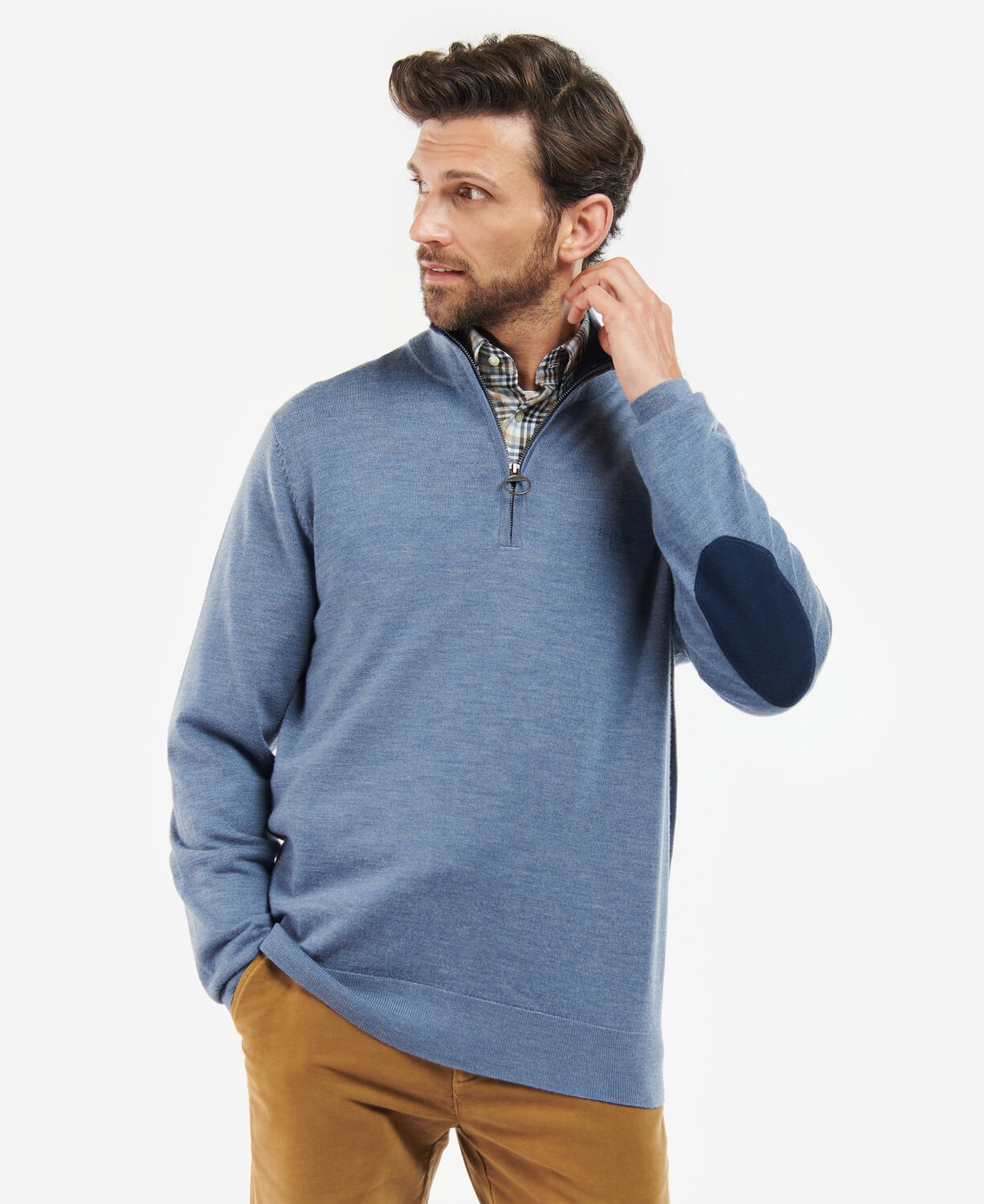 Loyton Merino 1/2 Zip – Denim Blue