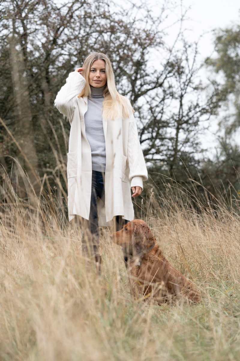 Cable Knit Cardigan – Oatmeal