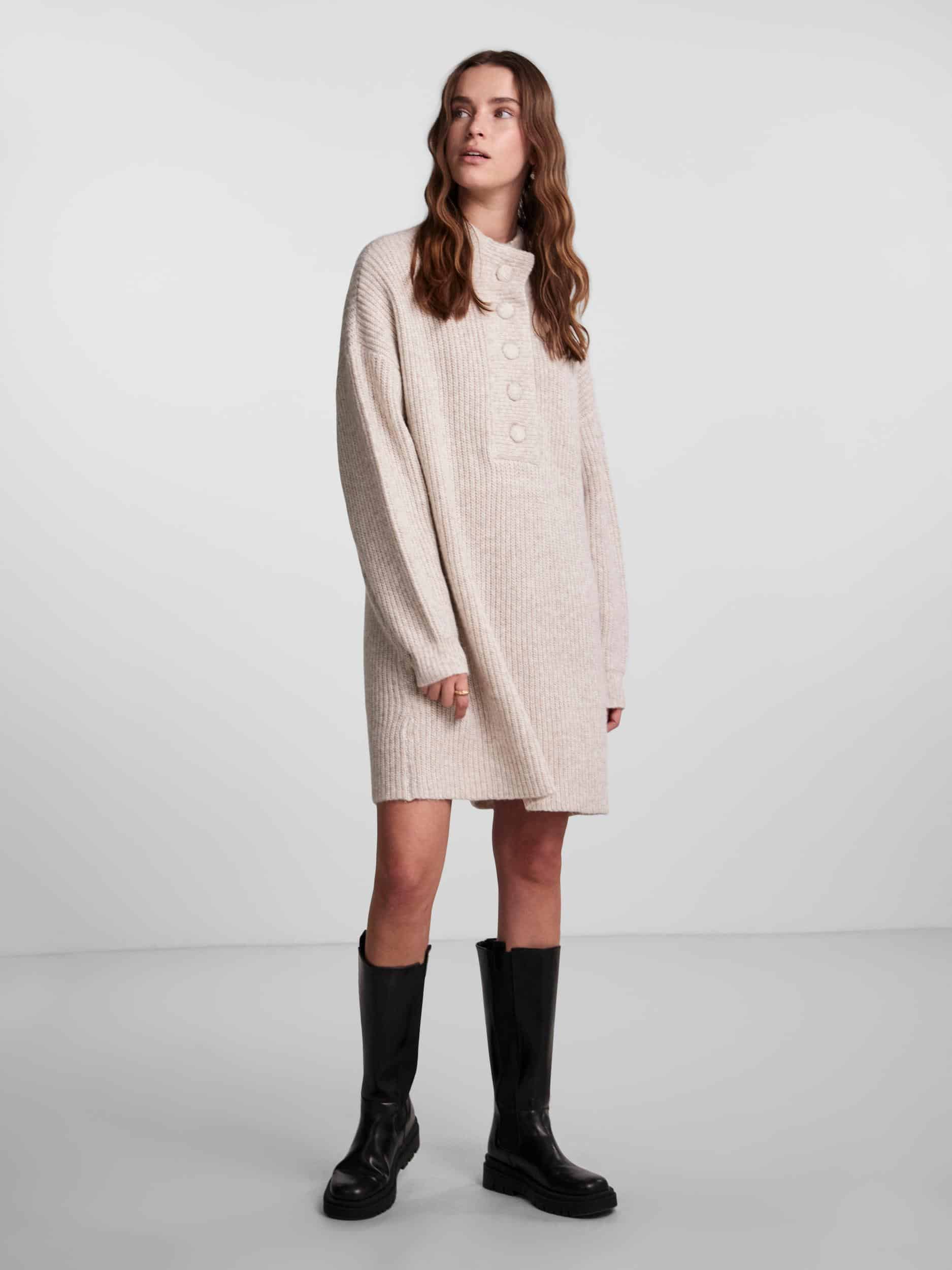 Jaylen Knit Dress – White Pepper