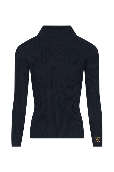 Elizabeth Roll Neck – Navy Size M