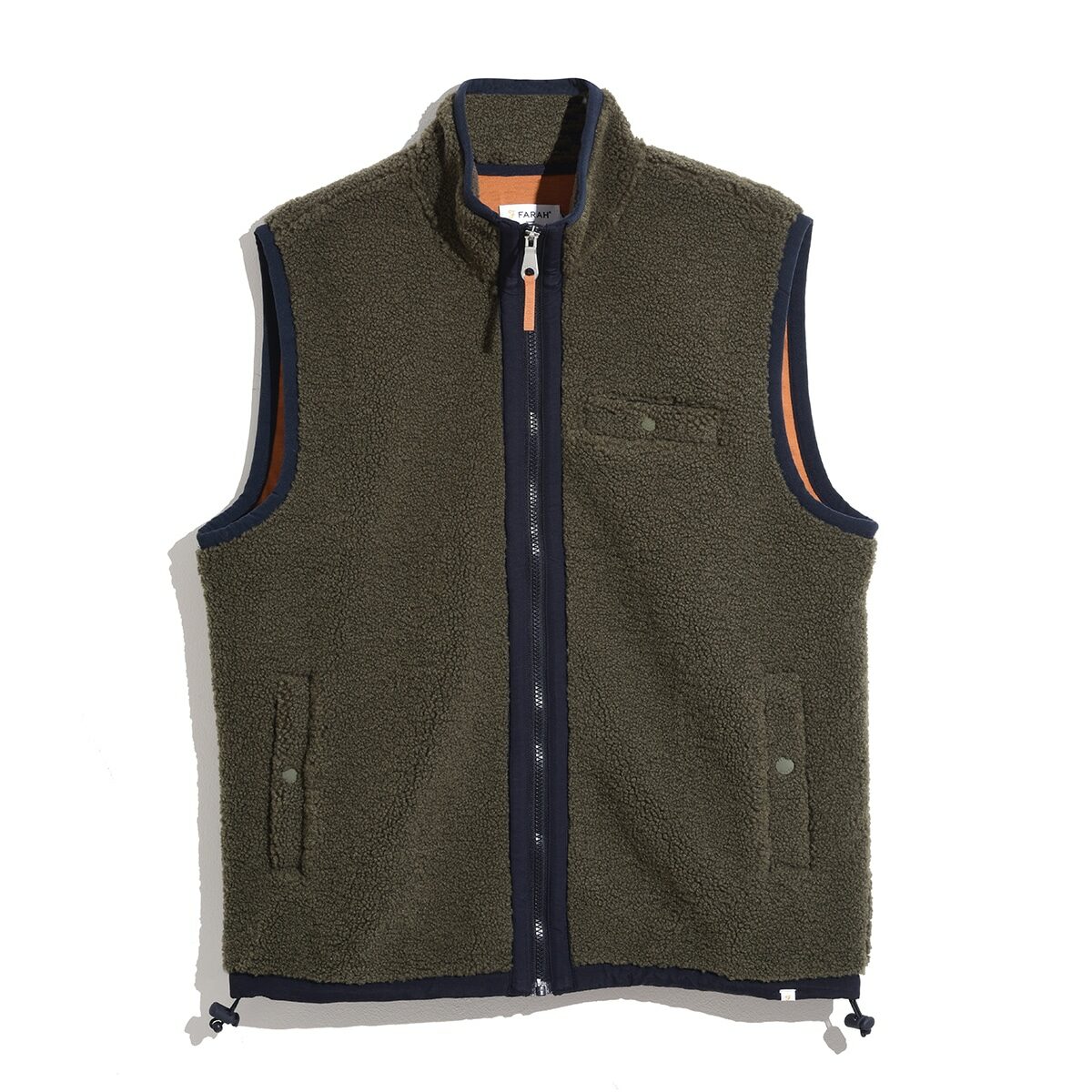 Full Zip Gilet – Olive Green