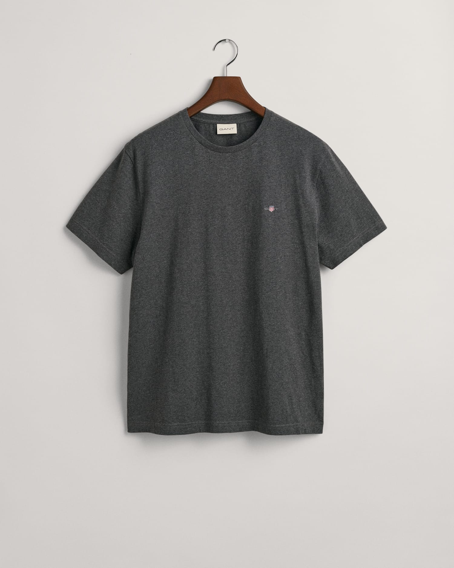 Gant Regular Fit Shield T-Shirt in Anthracite Grey