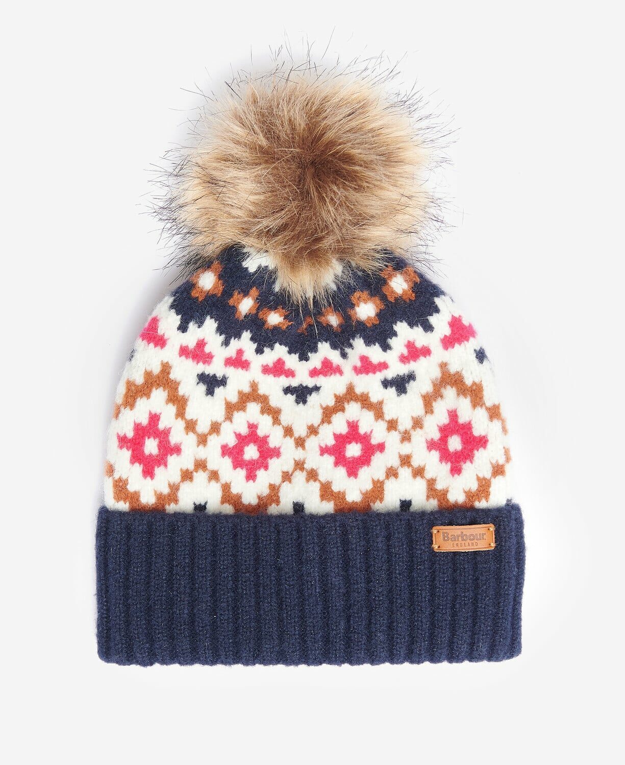 Claudia Fair Isle Beanie – Navy