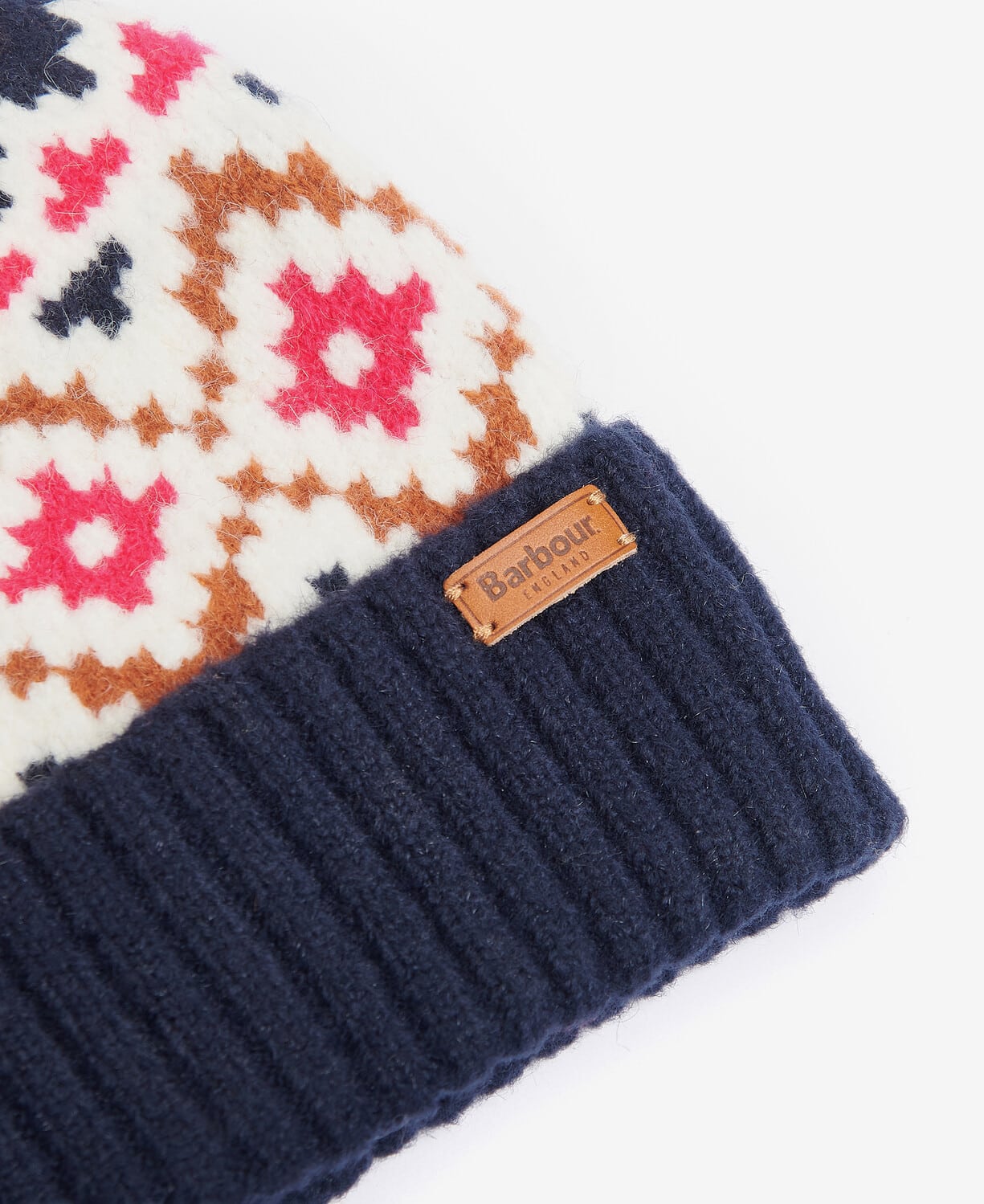 Claudia Fair Isle Beanie – Navy