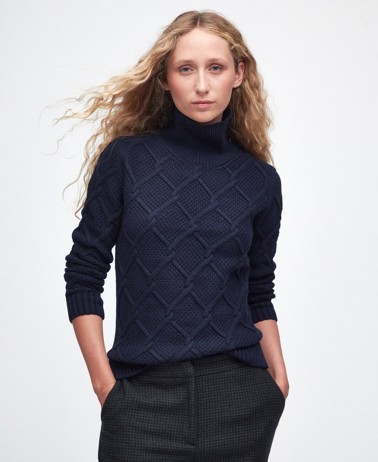 Burne Roll Neck Navy