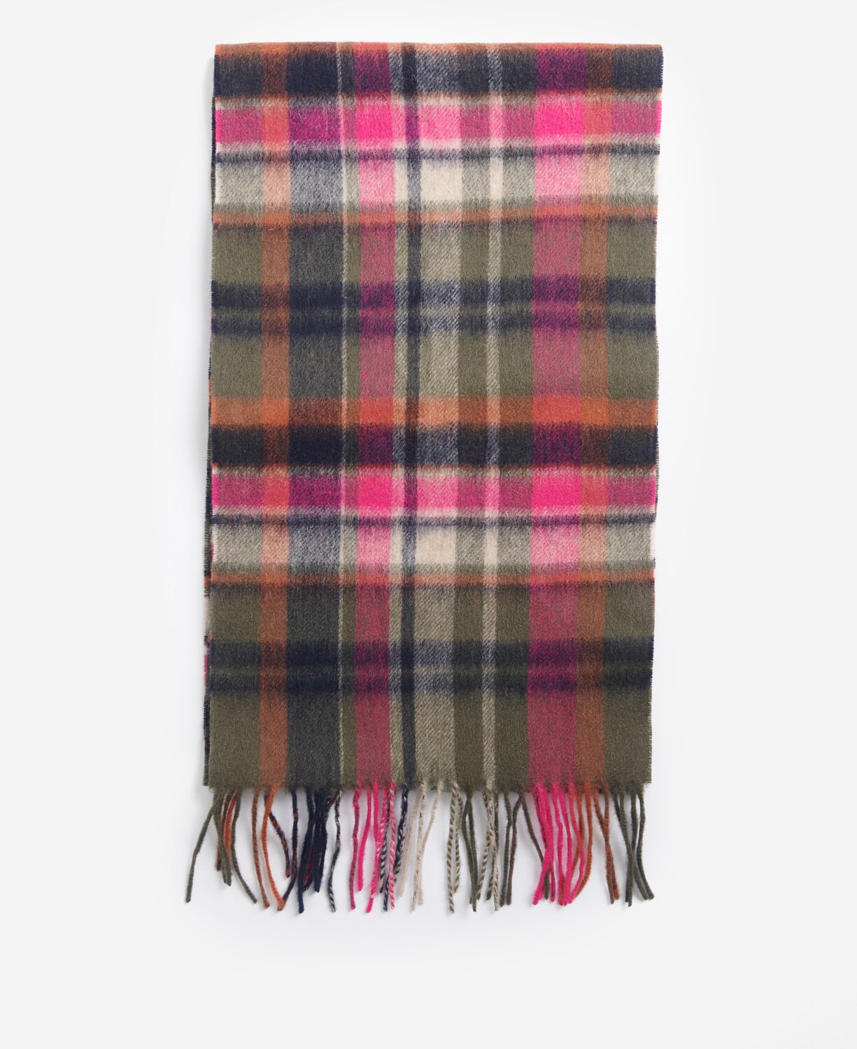 Vintage Winter Plaid Scarf – Pink Dahlia