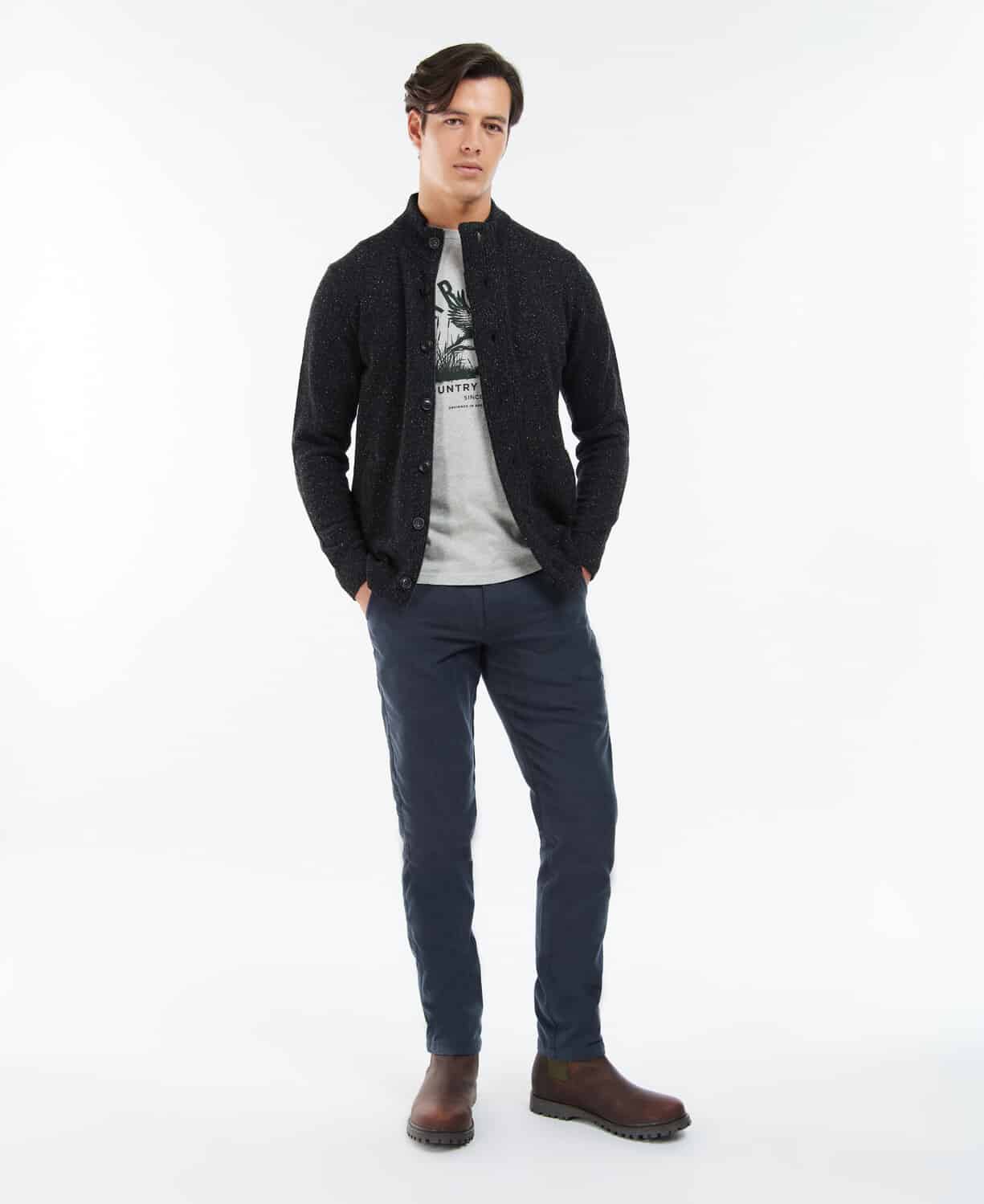 Essential Tisbury Zip Through Sweat – Black