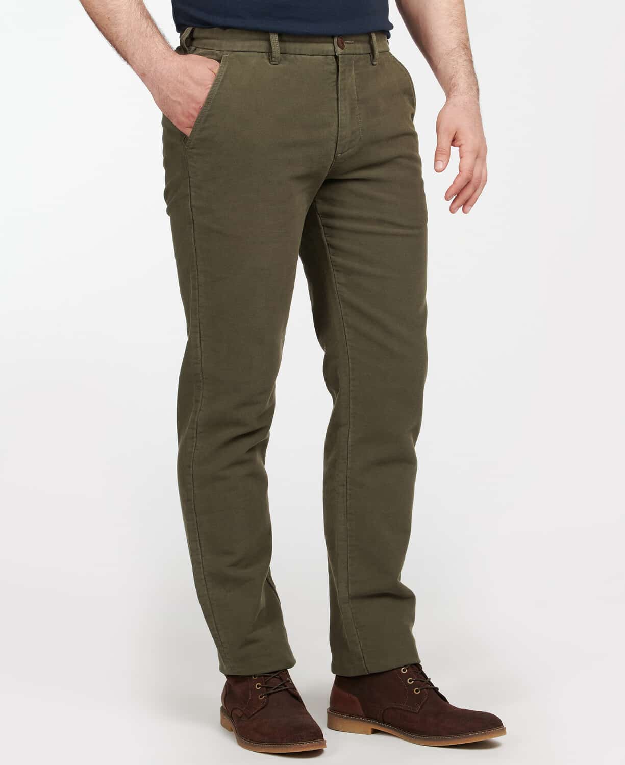 Neuston Moleskin Trousers – Dark Olive