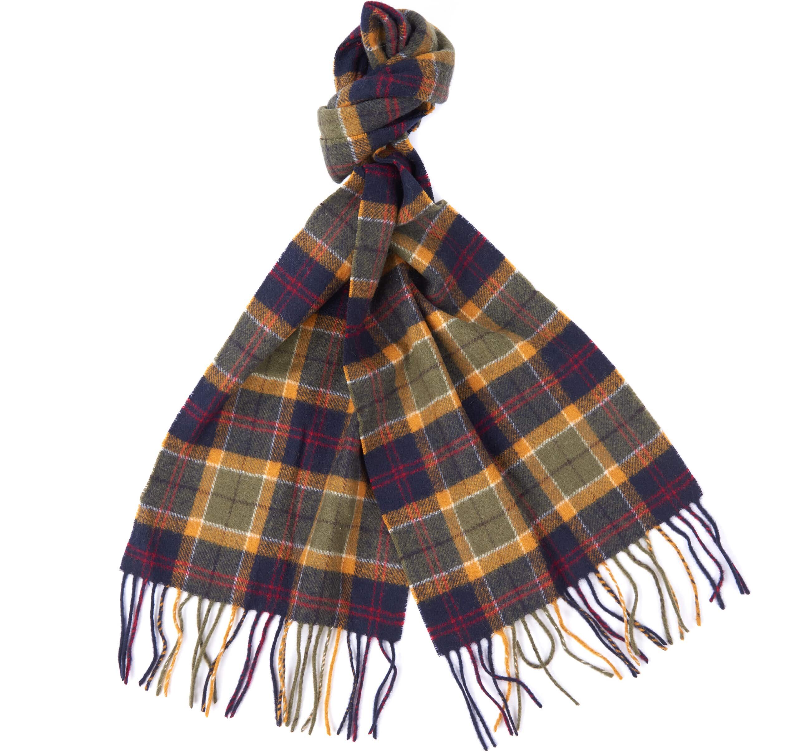 Tartan Lambswool Scarf – Green/Navy/Red