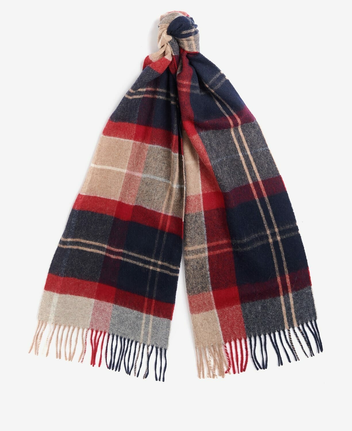 Galingale Scarf – Cranberry Tartan