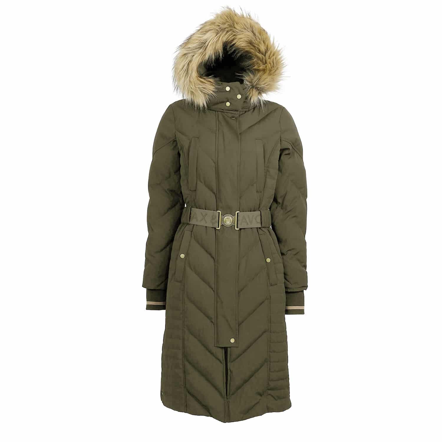 Charlotte Longline Coat – Khaki