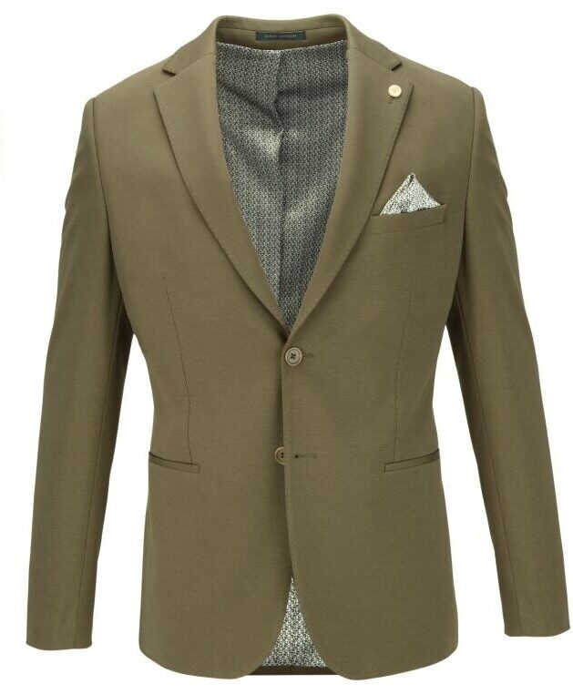 Classic Cotton Blend Blazer Jacket – Olive Size 40