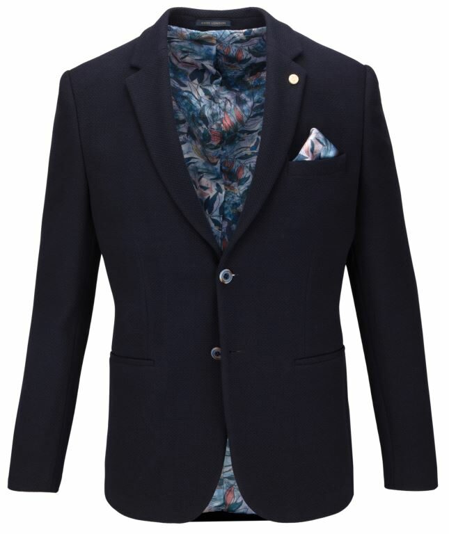 BLENDED WOOL BLAZER – NAVY