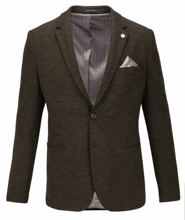 BLENDED WOOL BLAZER – OLIVE